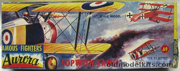 Aurora 1/48 Sopwith Camel, 102-69 plastic model kit